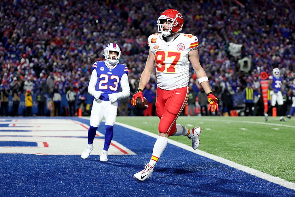 Travis Kelce, Touchdown, Chiefs, Game, Playoffs, 2024