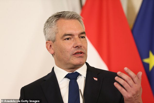 Austria's chancellor Karl Nehammer declared on X that 'a tragedy was prevented' thanks to the police and security services