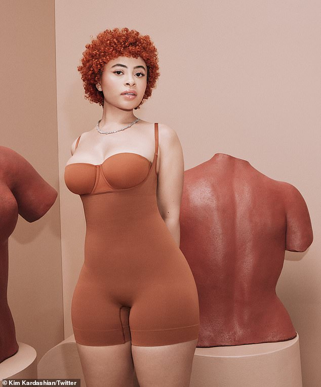 Newest models: In the first snap shared in the Instagram carousel, Ice Spice could be seen modeling a strapless bra and Seamless Sculpt open bust shortie bodysuit, which is priced at $68