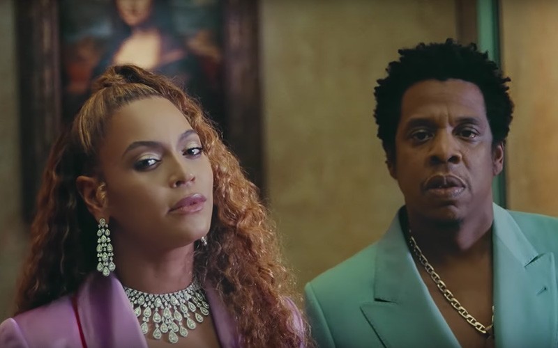 Beyonce and Jay-Z from their music video Everything is Love