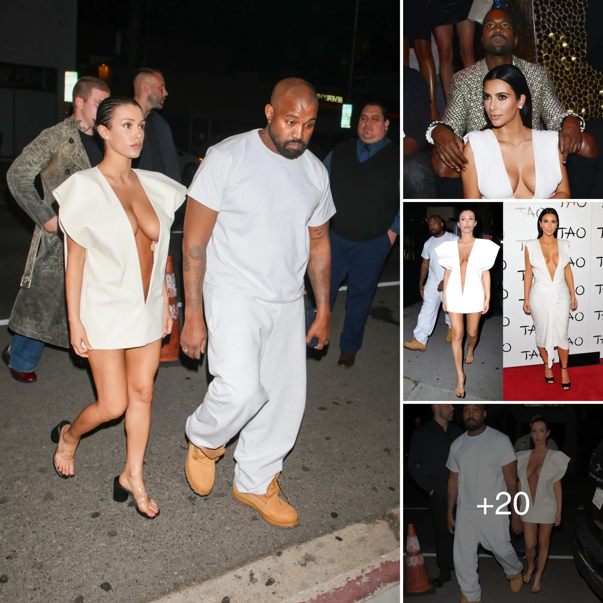 PERFECT COPY OF KIM KARDASHIAN: Bianca Censori wears a white dress like ...