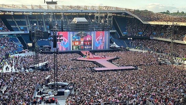 The stadium's seating and standing areas were fully sold out - with a reported 73,000 fans descending on the rugby stadium and events venue each night