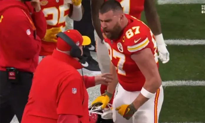 Taylor swift reacted to Travis Kelce’s fiery sideline outburst in Super Bowl LVIII