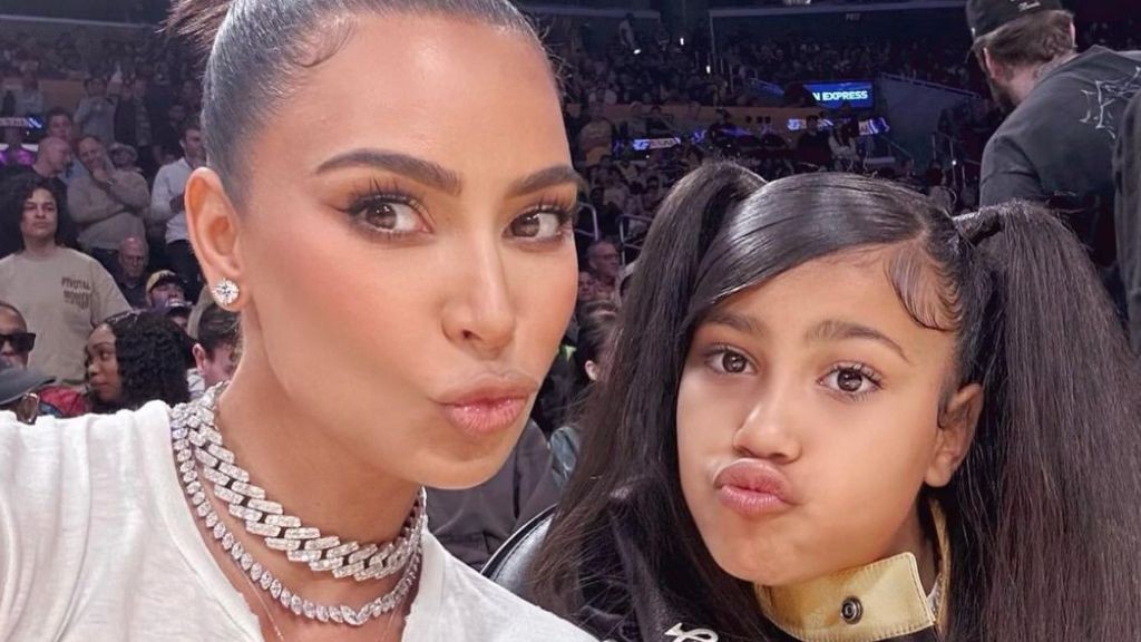 Kim Kardashian with North West