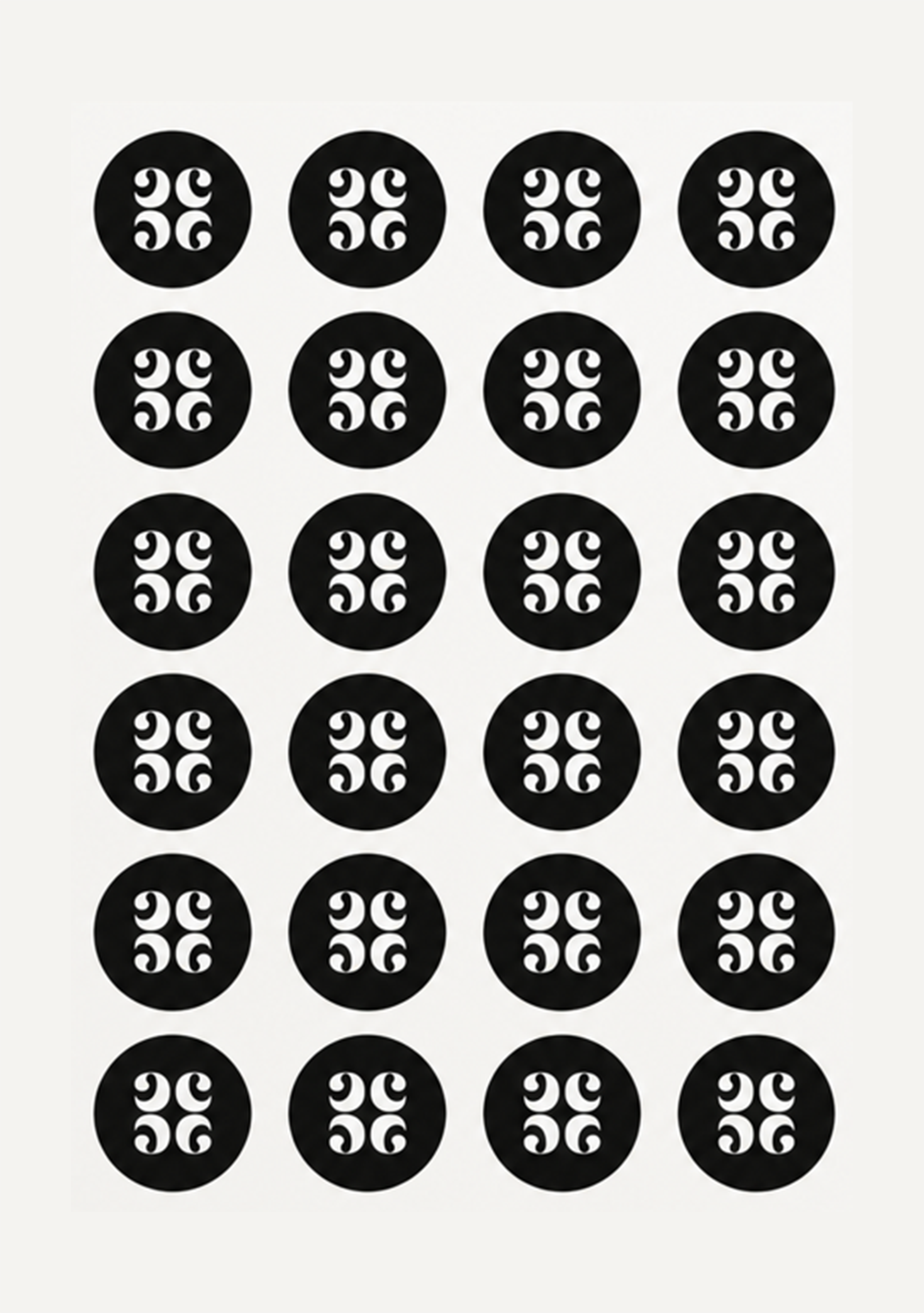24 x Round Stickers – 1.5" (38mm) – 1 Sheet” variation
