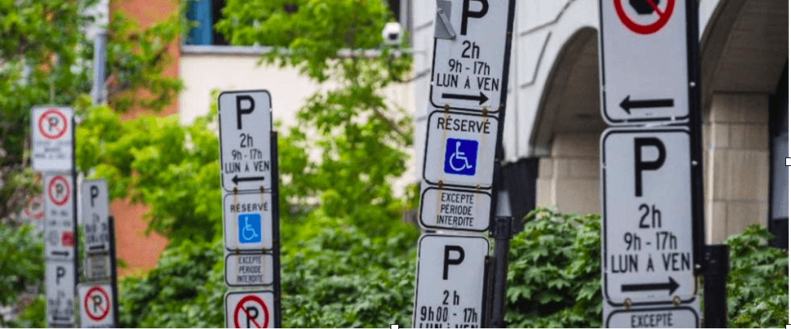 How do I book parking in Montreal?