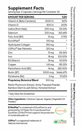 hlv supplement facts