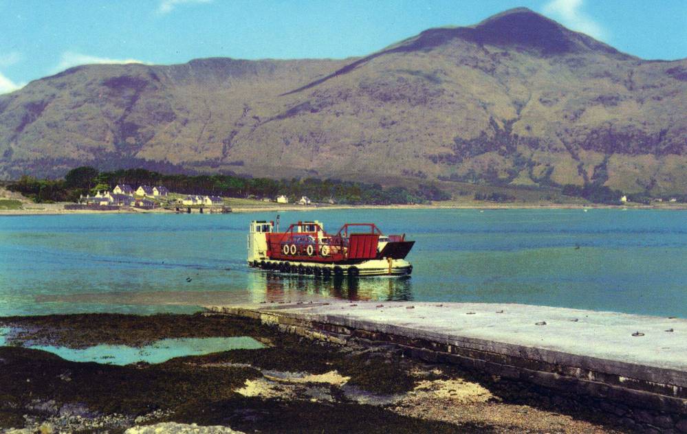 Corran Ferry, c.1960s/1970s, approaching slipway at Nether Lochaber, Am Baile/ Highland Libraries