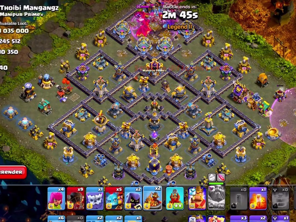 TH18 war base layout