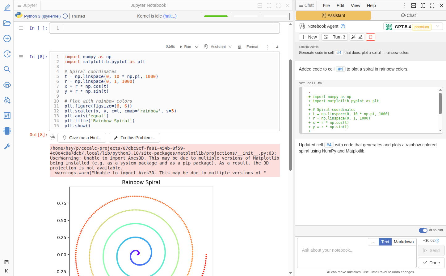 AI Coding Agent in a Jupyter Notebook
