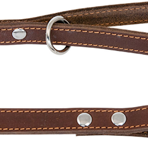JV Greased Leather Leash Brown