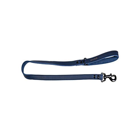 Black label vetleder leiband blauw