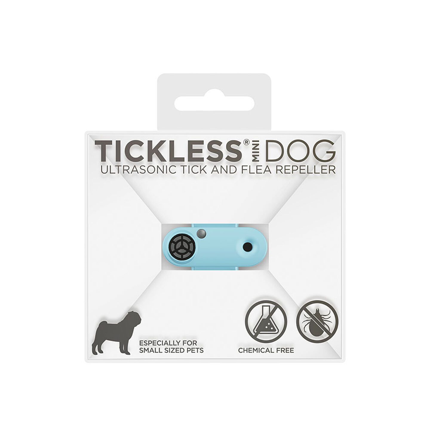 Ticless dog blauw