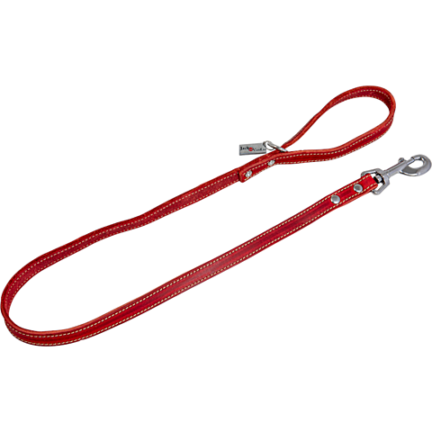 46 7829 JV Greased Leather Leash Red Photo Room