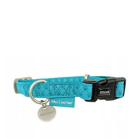 ZOLUX Mac Leather Collar Turquoise