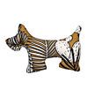 AB soft toys hond 42 x 25 cm beige wit design