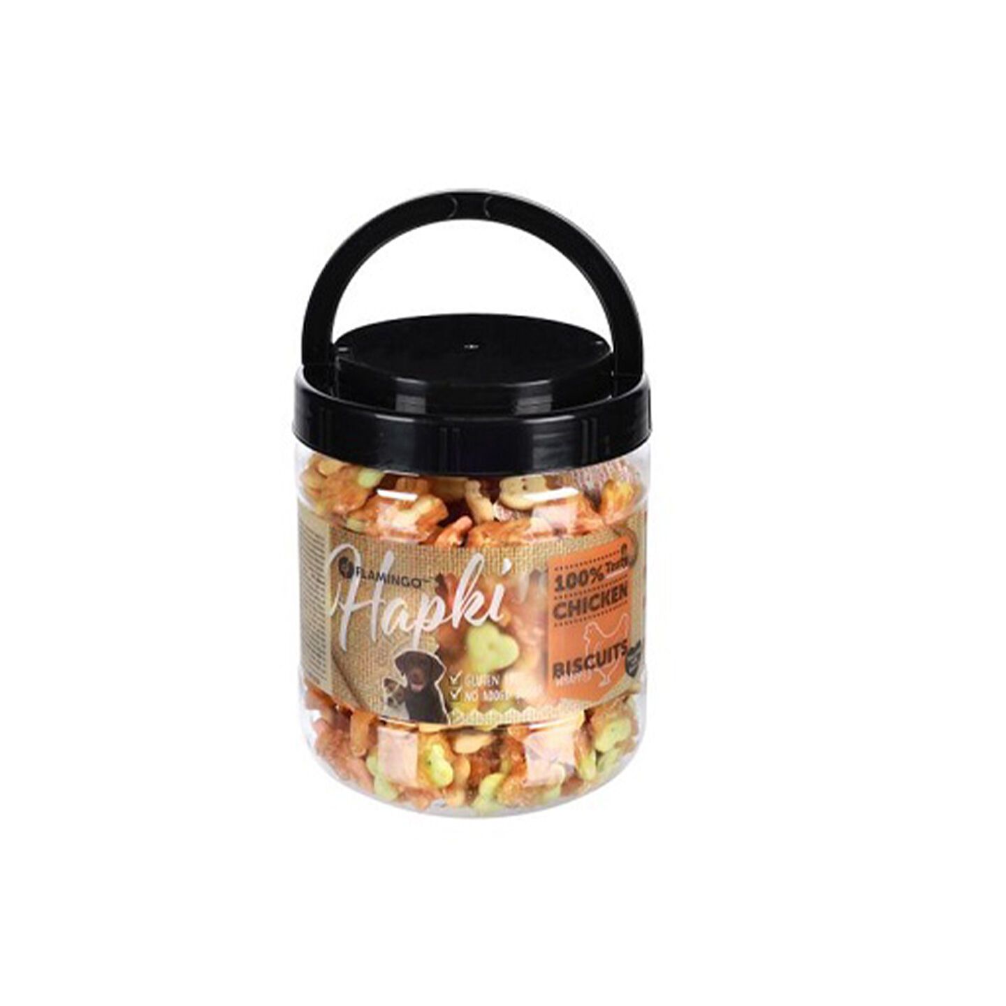 pot met biscuits omhuld met kippenvlees
