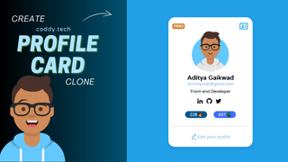 Coddy Profile Card Clone | Front-end project logo