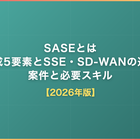 SASEとは｜構成5要素とSSE・SD-WANの違い、案件と必要スキル