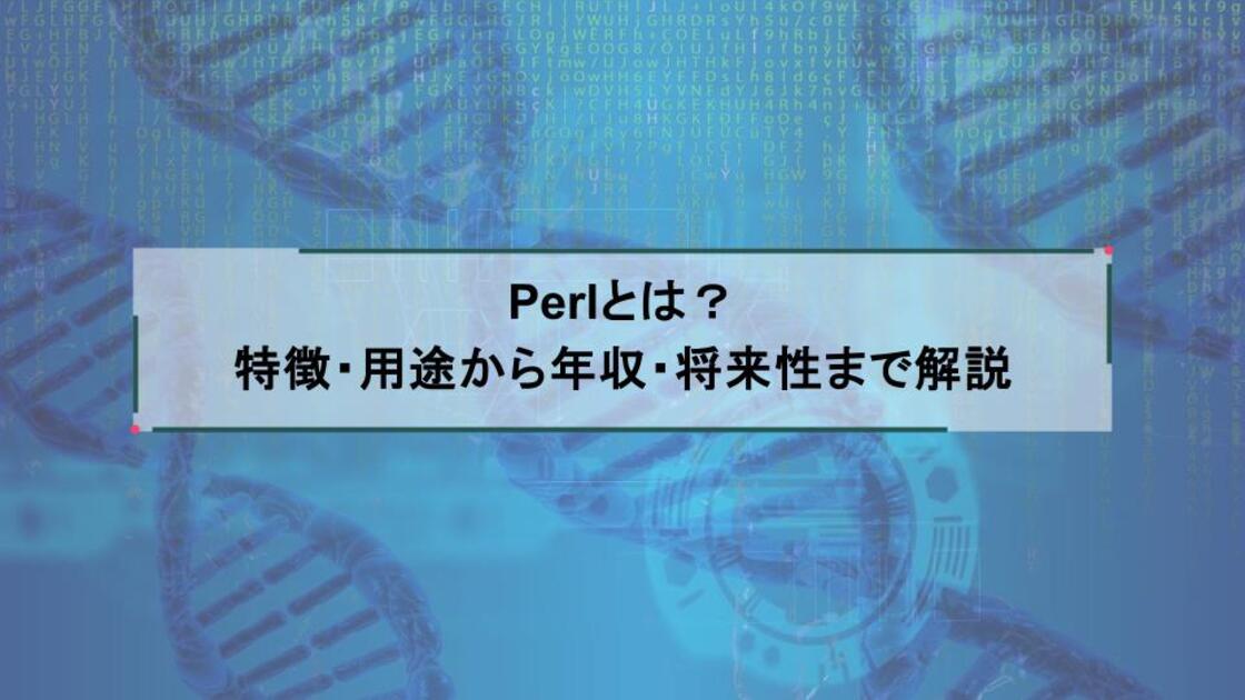 Perlとは? 特徴・用途から年収・将来性まで解説