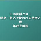 Lua言語とは｜ゲーム開発・組込で使われる特徴と案件単価・年収を解説