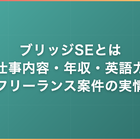 ブリッジSEとは｜仕事内容・年収・英語力とフリーランス案件の実情