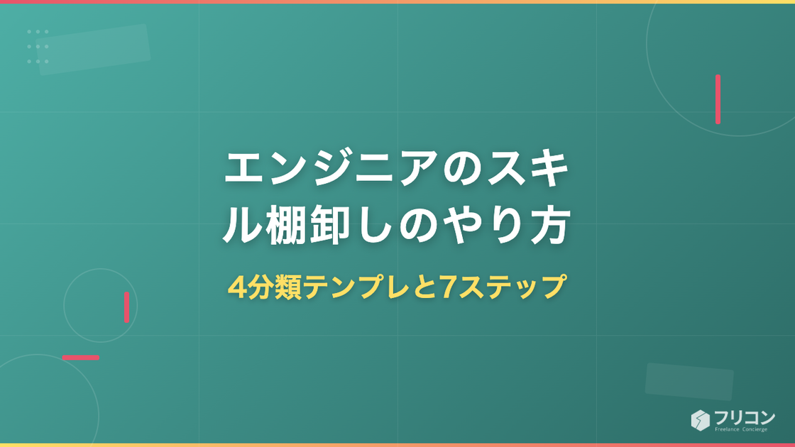 エンジニアのスキル棚卸しのやり方｜4分類テンプレと7ステップ