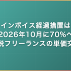 インボイス経過措置は2026年10月に70%へ｜免税フリーランスの単価交渉