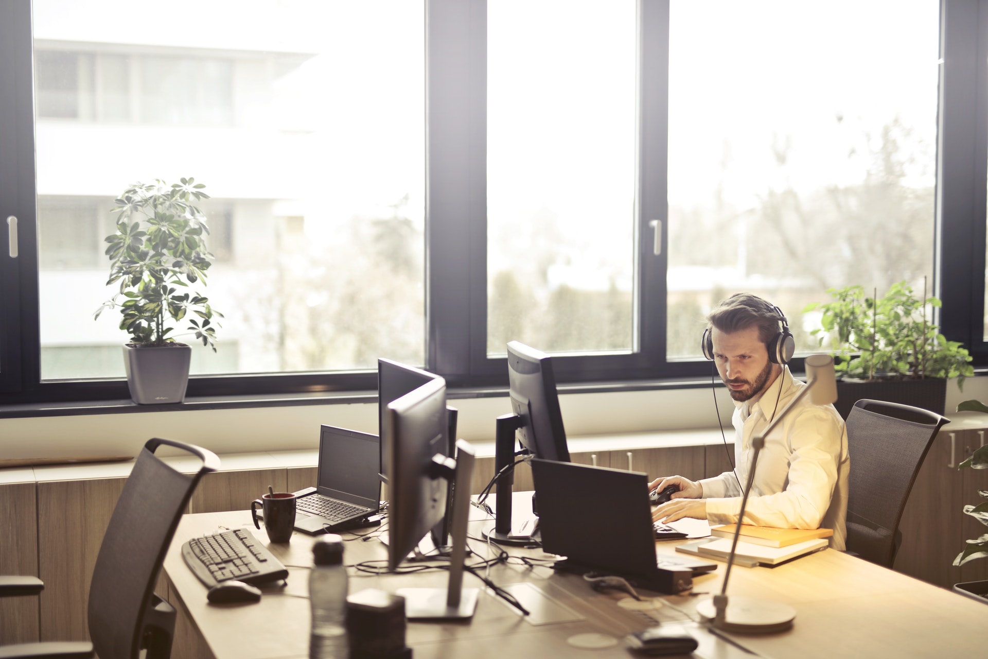 Man working at desk
