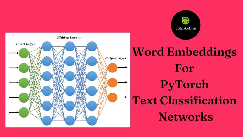 Word Embeddings for PyTorch Text Classification Networks
