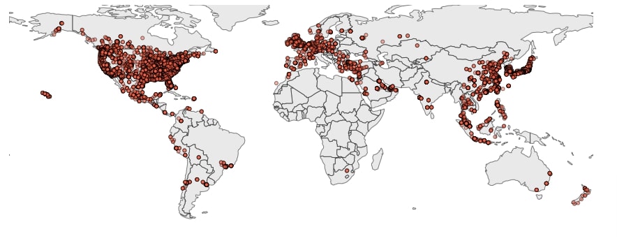 Geoplot - Scatter & Bubble Maps [Python]