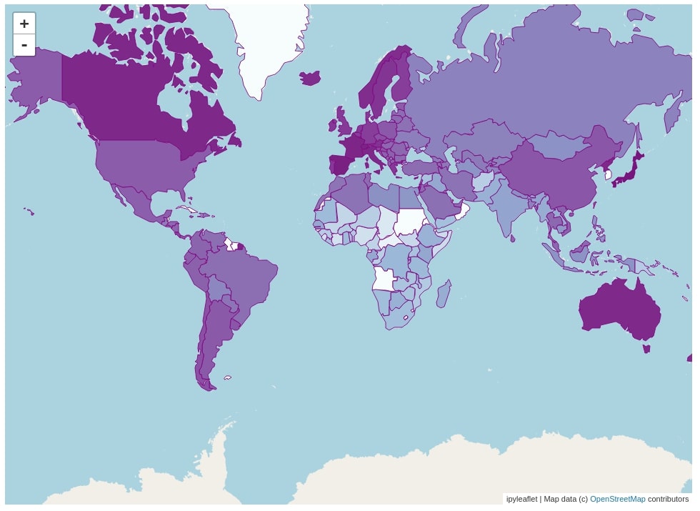 Choropleth Maps using ipyleaflet [Python]