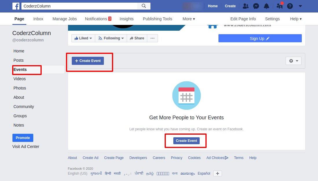 How To Create An Event For Your Facebook Page?