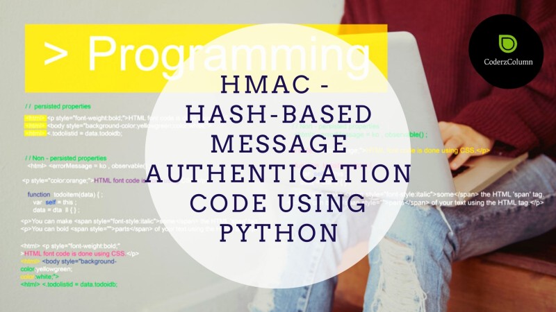 hmac - Hash-based Message Authentication Code using Python