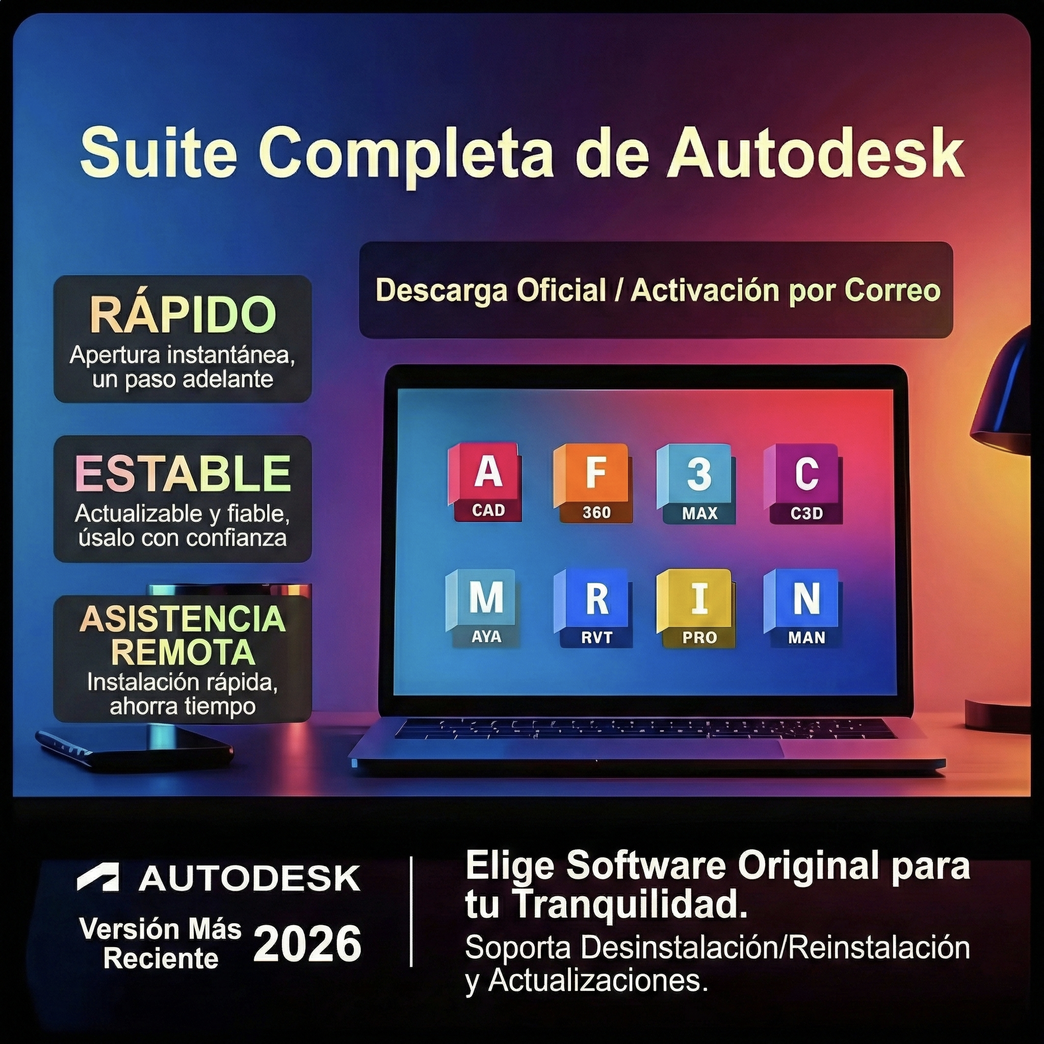 AutoDesk - AutoCAD, Revit, Fusion 360, etc...