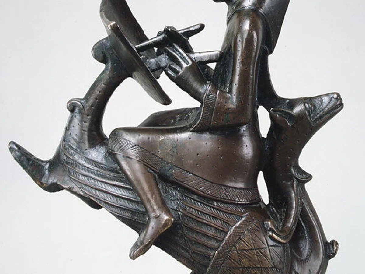 Monk-Scribe Astride a Wyvern