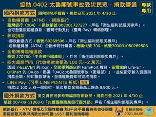 國內捐款方式 國內皆免手續費,捐款日至 2021 年 4/30 止
網路銀行
自⋯⋯