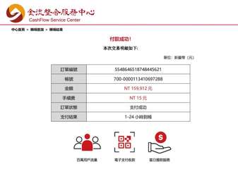 金流整合服務中心
Cash Flow Service Center
中心首頁 >⋯⋯