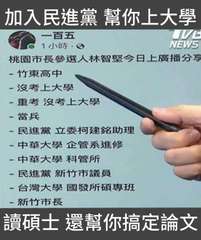 加入民進黨 幫你上大學
一百五
1小時
NEWS
桃園市長參選人林智堅今日上廣播⋯⋯