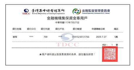 臺灣集中保管結算所
TDCC Taiwan Depository & Clear⋯⋯