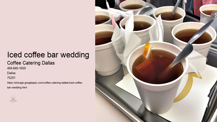 iced coffee bar wedding