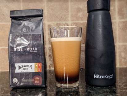 This is my second attempt at nitro cold brew.  I let the cold brew sit for 24 hours and poured it into the nitroknox and let the n2 sit for another 24 hours.  Definitely one of my favorite coffees for nitro cold brew.