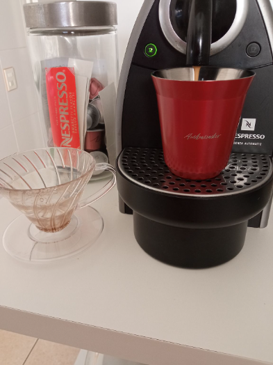 Hario pela manhã e espresso após o almoço