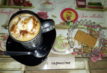 Bom dia!!! Preparando um capuccino com paçoquinha pra reforçar as energias!!!