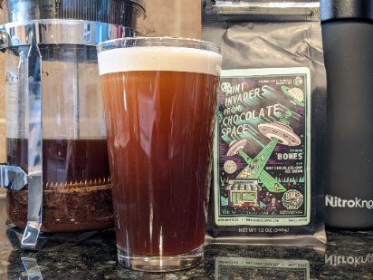 This is my first homemade nitro cold brew. It definitely had a good minty flavor and a slight ice cream taste by probably is due to the nitro. The cold brew was in the French press for 12 hours.  I think it will have a stronger taste once I let the second half sit in the French press for at least another 12 hours. The coffee sit in the nitro for 1 hour. The instructions recommended letting it sit in the nitro for a longer period of time so the nitro will last longer in the glass.
