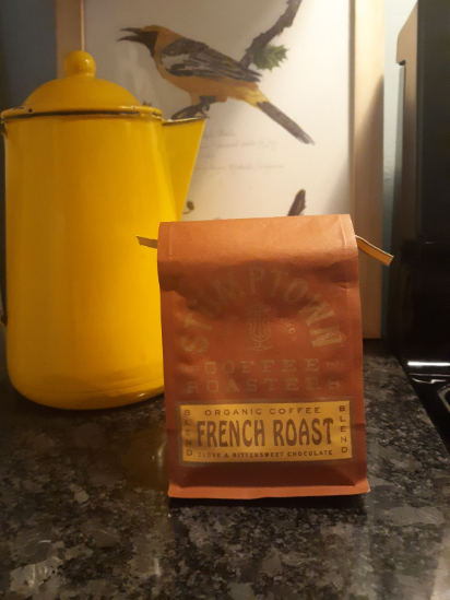 A nice lighter roast without the acidity.  When brewed right, the labels promise if clove and chocolate comes through. A pleasant change from my usual dark roasts.