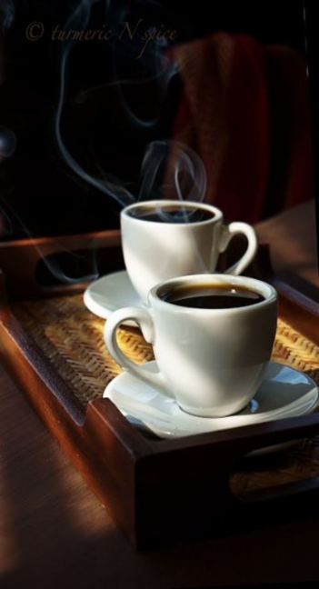 Uma delícia, nada melhor que um café para começar o dia.