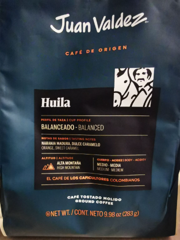 Juan Valdez Huila. Balanceado. Notas Naranja Madura, Dulce Caramelo.altitud Alta Montaña. Acidez Media.