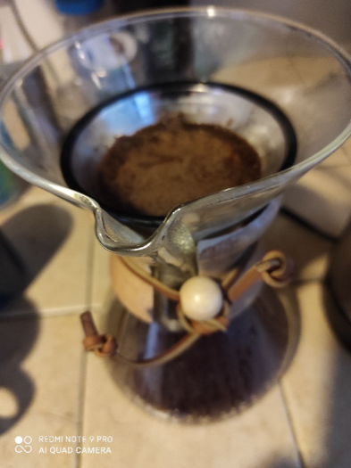 Día de probar filtro nuevo para la #chemex