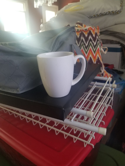 All my favorite mugs are packed for the move to Minnesota. So it is just bland white ones for the next few days. 